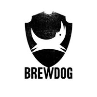 Brewdog logo with a black lettering and white dog image